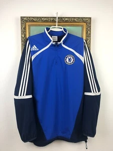 Vintage Adidas Chelsea Football Sweatshirt Soccer Jacket Rare Size M - Picture 1 of 15