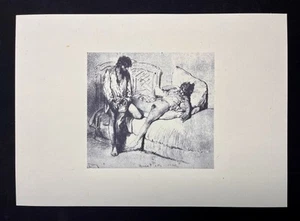 Erotische Heliogravür Michael von Zichy „Zyklus Liebe - Masturbate Vagina“ 1910 - Bild 1 von 3