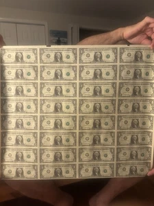 Uncut 1 dollar bill 1999 series brand new,with roll.  comes with authenticity - Picture 1 of 3