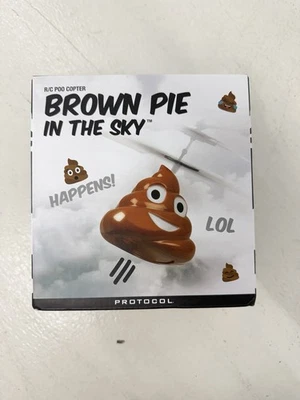 Brown Pie In The Sky 💩 Poo Poop Funny Novelty RC HeliCopter Toy - Image 1 of 2