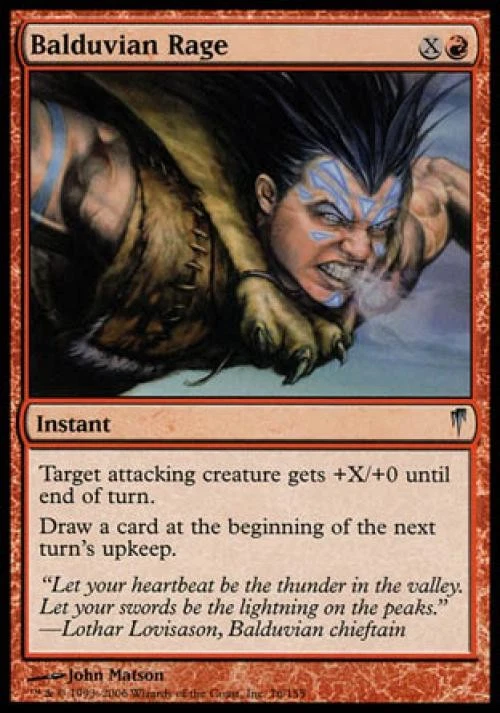 Balduvian Rage - Medium Play MTG Coldsnap - Image 1 of 1