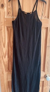 Black Crochet Dress Size Medium - Picture 1 of 6