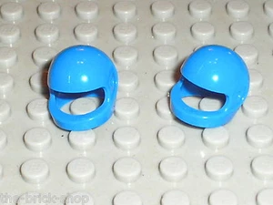 Lot de 2 casques LEGO Minifig blue Helmet 2446 / Sets 7903 6346 7738 4210 6990 - Picture 1 of 1