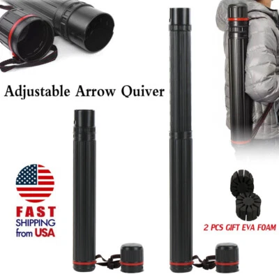 Arrows Quiver Tube Archery Case Back Shoulder Quiver Adjustable 12-24Pcs Arrows - Image 1 of 4