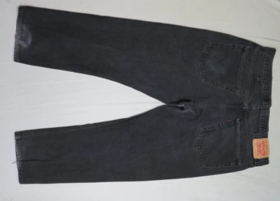 LEVIS BLACK JEAN 505 38X29 REGULAR STRAIGHT 100% COTTON DENIM 005050260 701S - Image 1 of 3