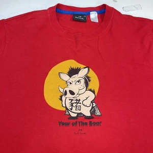 PAUL SMITH PS Year of the Boar TEE T SHIRT Gr. Herren XXL Rot - Bild 1 von 4