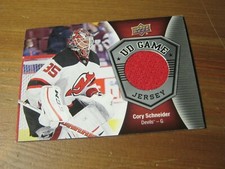 2016 17 Upper Deck Series 1 Game-Used Jersey #GJ CS Cory Schneider - Devils  ZH2