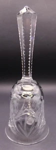 Vintage Cut Glass Crystal Bell Frosted Floral Pattern - Picture 1 of 5