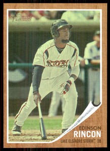 2011 Topps Heritage Minors Green Tint Edinson Rincon /620 Lake Elsinore Storm