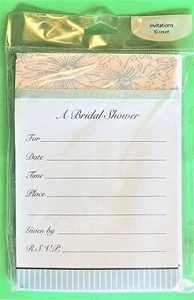 10pk Bridal Shower Invitation Cards w/ Envelopes American Greetings Light Blue - Picture 1 of 1