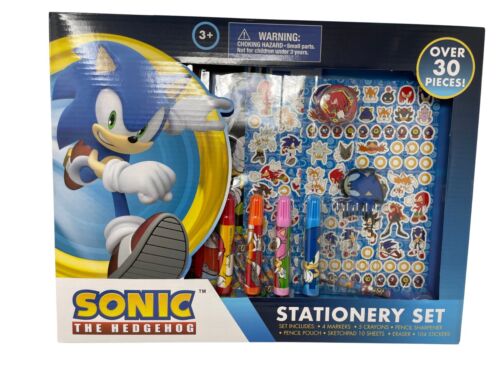 Sonic 30pc Stationery Set in Box - STICKERS, MARKER & MORE