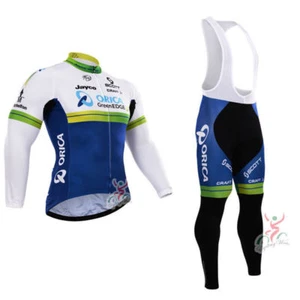 Equipo de Ciclismo para Hombres Mangas Largas Camiseta Ciclismo Camisetas Babero Set Pantalones de Ciclismo - Imagen 1 de 7