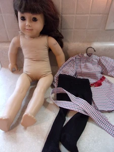 Vintage Pleasant Company American Girl Samantha Puppe mit kariertem Meet Kleid NEEDS TLC - Bild 1 von 17