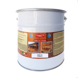 Smalto cerato all'acqua SATINATO per legno interni ed esterni (0,75 LITRI) - Foto 1 di 15