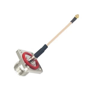 UFL U.FL IPX to N Type female 4hole panel mount Waterproof RG178 Pigtail Cable - Picture 1 of 7