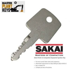 Sakai Roller & Compaction Equipment Ignition Key 2820-00003-0 Master Plant keys