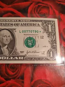 🇺🇲2003 $1 LSan Francisco BEP LOW S/N TRINARY 007 BOND STAR⭐NOTE CRISP UNC COND - Picture 1 of 9