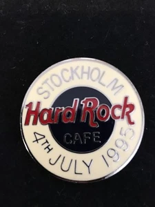 STOCKHOLM LOGO JULY 4TH 1995 CIRCLE HARD ROCK CAFE PIN - Picture 1 of 2