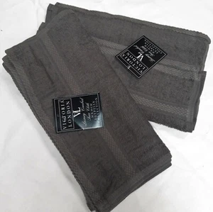 CHARCOAL GREY 100% COTTON TERRY FACE CLOTHS FLANNELS SIZE 30x30cm SOFT 500GSM - Picture 1 of 2