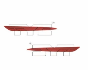 For 2013-2015 Ford Fusion Reflector Lights Driver & Passenger Side LH+RH Rear - Picture 1 of 1