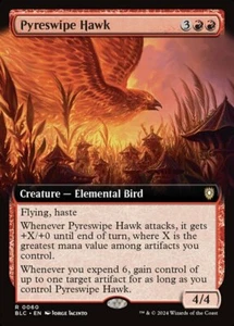 x1 Pyreswipe Hawk - Extended Art R MTG Commander: Bloomburrow M/NM, English - Picture 1 of 1