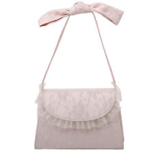 Canvas Purse Lace Flower Handbag Faux Fur Handbag Bowknot Handbag