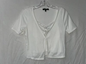Mixed Threads Los Angeles Crop Top Attached Cami Size Small - Picture 1 of 2