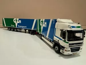 WSI truck models,DAF CF 85 SC 4X2+2 AXLE DOLLY+3 AXLE TRAILER, VLUG - Picture 1 of 20