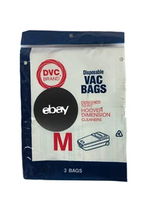 Hoover Vacuum Cleaner Bags Type M 3- DVC Brand 1- Hoover - Picture 1 of 4