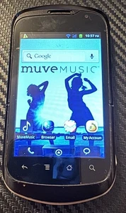 Cricket Groove X501 1GB Black Muve Music Cell Phone Very Good Used Very Rare - Picture 1 of 3