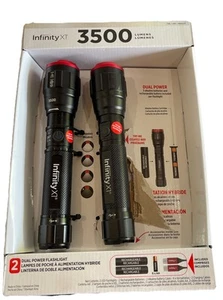 Infinity X1 3500L Dual Power Focusing Flashlight, 2-pack - Picture 1 of 6