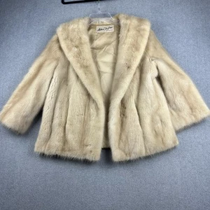 Abrigo Shoppe de piel Millburn vintage para mujer ¿visón mediano? Chaqueta de piel forrada años 60 70 - Imagen 1 de 11