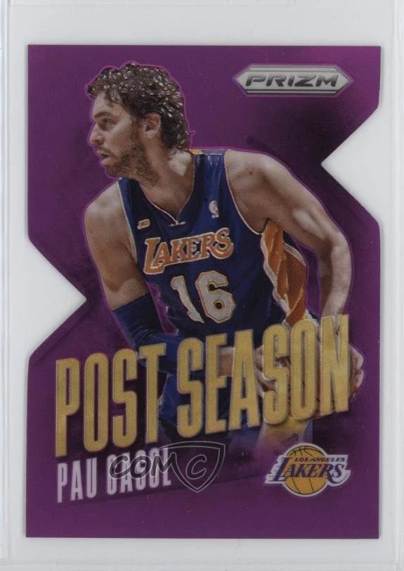 2013-14 Panini Prizm Post Season Purple Prizm Die-Cut /49 Pau Gasol #3 HOF - Image 1 of 2