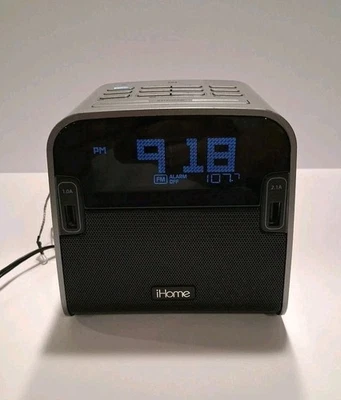 iHome NFC Bluetooth FM часы радио с громкой связью двойной USB зарядки HBN22 C9 - Изображение 1 из 4