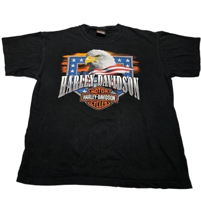 Harley-Davidson Motorcycles T-Shirt Youth Large Dallas North Texas Eagle Biker - Image 1 of 4