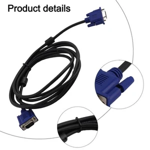 Optimale Videoqualität VGA -Kabel 3 Meter Langfristige Zuverlässigkeit - Photo 1/15