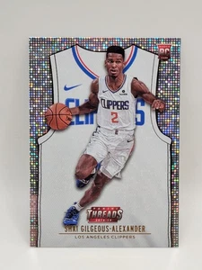 2018-19 Panini Threads Shai Gilgeous-Alexander #111 Dazzle SP RC novato MVP - Imagen 1 de 2