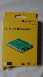 DeLock 2,5" SATA to M.2 Converter Key B neu und unbenutzt - Afbeelding 1 van 3