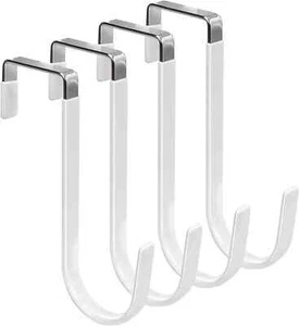 over the Door Hooks, 4 Pack Hangers Hooks with Rubber Prevent Scratches Heavy Du - Picture 1 of 5
