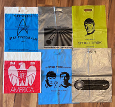 Star Trek Original Plastic Convention Bags 1975, 1976 Lot of 6
