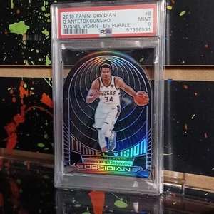 2019 OBSIDIAN TUNNEL VISION PURPLE GIANNIS ANTETOKOUNMPO/99 PSA 9 BUCKS POP 7 - Picture 1 of 3