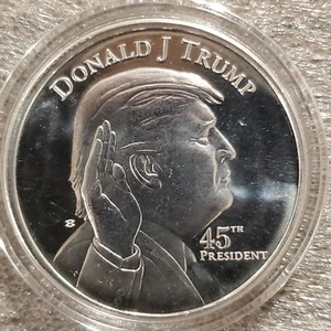1 oz .999 silver proof-like President Donald Trump White house USA - Picture 1 of 6