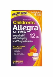 Allegra Children's Allergy Disintegrating Tablet Orange Cream Flavor 24 Count - Picture 1 of 10