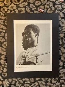Vintage Mounted Art Print , Pacifism , Anti war, Student Protest,BLACK PANTHERS - Picture 1 of 3