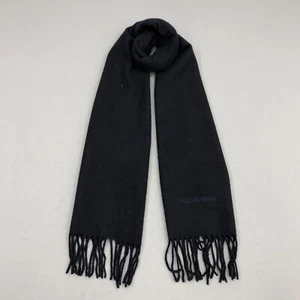 Dolce Gabbana Wool Scarf Vintage Classic Christmas Winter Black Muffler Scarves - Picture 1 of 5