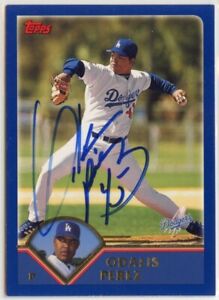 2003 Topps Odalis Perez #24 Auto Signed Autograph Dodgers 
