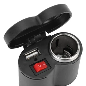 For Motorcycle Cigarette Lighter 2 In 1 Motorcycle USB Charging Port Socket - Photo 1 sur 11
