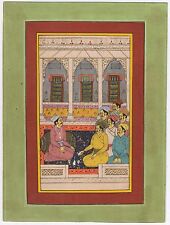 Mughal Mogul Court Painting Art Indian Miniature Watercolor Paper Painting Decor