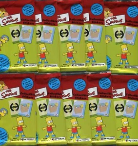 Simpsons Stickers Card Pack Lot 10 Sealed Packs Artbox - Picture 1 of 1