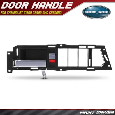 Manija de puerta interior cromada negra del conductor delantero para Chevrolet C2500 GMC C3500HD Foto 1 de 4